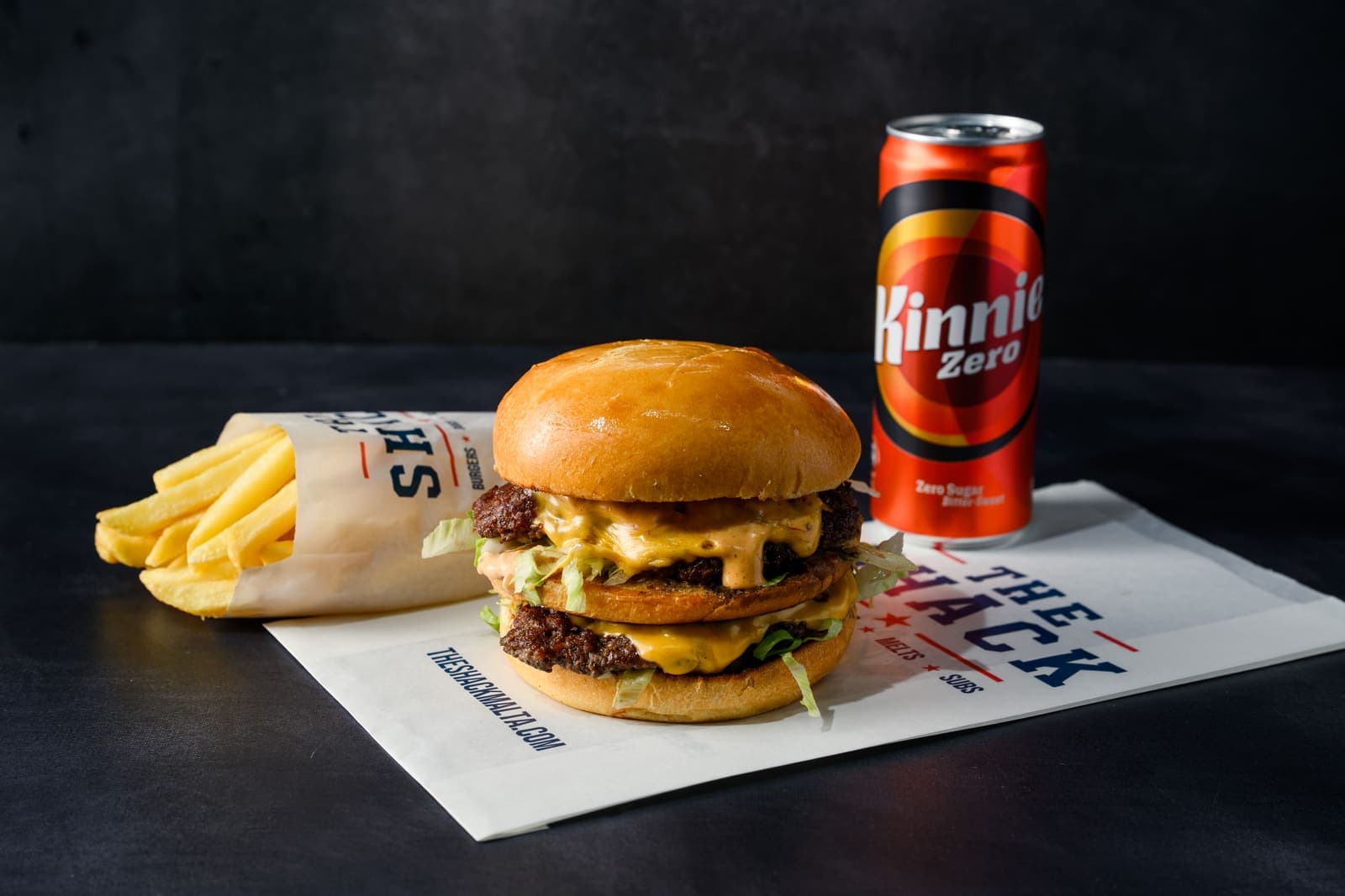 The Big Shack meal with Shack Fries and a soft drink